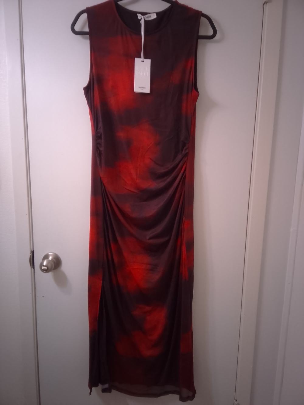 NWT GRACE KARIN Sleeveless Tie Dye Mesh Bodycon Dress